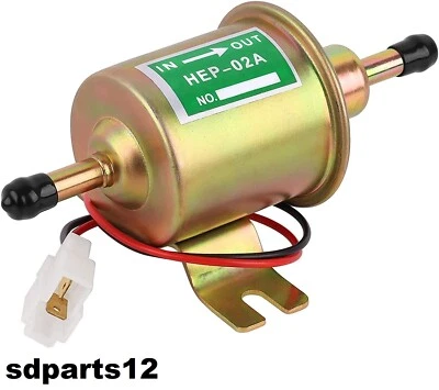 Pompe a Carburant Universelle électrique 12V 0.5 Bar Essence et Diesel Moto Auto - Image 1 of 4