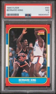 PSA 7 NR MINT 1986 FLEER BERNARD KING #60 NETS UT VOLS 64581 SD184 - Bild 1 von 2