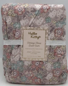 Pottery Barn Teen Hello Kitty Heritage Floral FULL QUEEN Duvet Cover Warm Multi - Picture 1 of 3