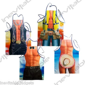 Novelty Funny Apron for Men Sexy Rude Naked Gift - Cooking Apron Chef Men Male - Picture 1 of 12