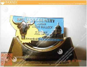 Govenor of Montana Steve Bullock and Lt Gov Coin by Phoenix Challenge Coins - Picture 1 of 2