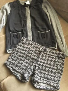 GAP KIDS Girls Gray & Black  short w/ sweater size 5 - Picture 1 of 9