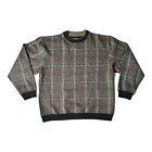 Vintage Sweater Mens Size XXL 2XL Geometric Knit 1990's Grandpa Bill Cosby Plaid