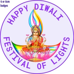 HAPPY DIWALI Pin Badge & keyrings FESTIVAL OF LIGHTS - Picture 1 of 5