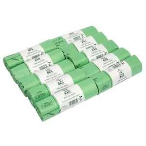 100xHeavy Duty 100L Compostable Food Waste Sacks-EN 13432-Compost Bag Bin Liners - Picture 1 of 5