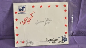 Nate Odomes March of Dimes Celebrity Football Clinic Sheet - 4 Autographs - Picture 1 of 1