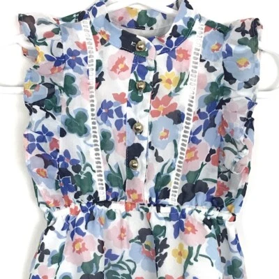 Vestido de Verano Janie and Jack Floral Volantes Bebé Talla 6 - 12 Meses Usado en Excelente Condición Foto 1 de 4