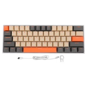 61 Key Mechanical Keyboard 60% Layout Red Switch RGB Backlit USB C Wired Hot RMM - Picture 1 of 12