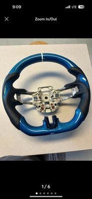 Volante Mustang 2018-2023 S550 fibra de carbono con empuñaduras de cuero envío gratuito Foto 1 de 4