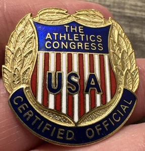 Vintage USA The Athletics Congress Certified Official Pin - Picture 1 of 3