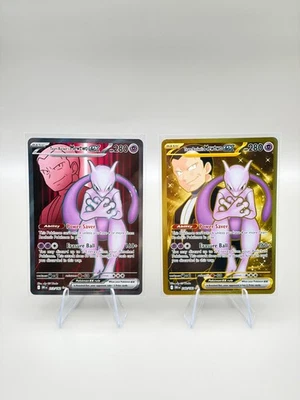 Team Rocket's Mewtwo ex 240/182 Sv10: Destined Rivals Holo + 213/182 Set - Image 1 of 2