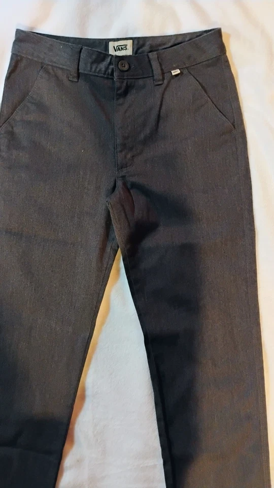 Pantalones de vestir informales gris carbón VANS Off the Wall para niños talla 12 Foto 1 de 4