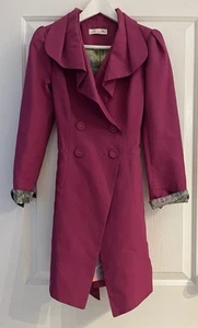 ALANNAH HILL Size 8 The Dreamcatcher Lightweight Coat Purple/Pink EUC FREE POST! - Picture 1 of 5