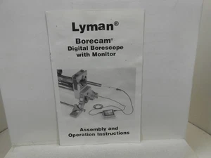 Lyman BORECAM DIGITAL BORESCOPE With MONITOR ASSEMBLY & OPERATION INSTRUCTIONS - Picture 1 of 1