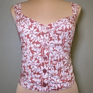 Camiseta sin mangas Abercrombie & Fitch naranja hawaiana talla mediana y A&F - Imagen 1 de 8