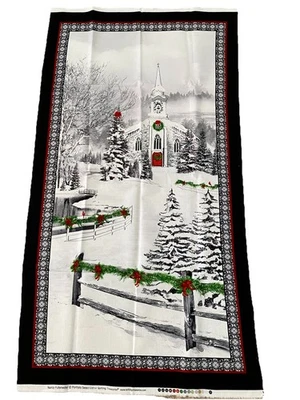 Quilting Treasures by Nancy Fullenwider “Home For The Holidays” Quilt Panel Plus - Image 1 of 4