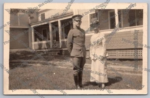 Antike RPPC Mrs. Jacques & Dr. Jacques Militäruniform Echt Foto Postkarte  - Bild 1 von 14