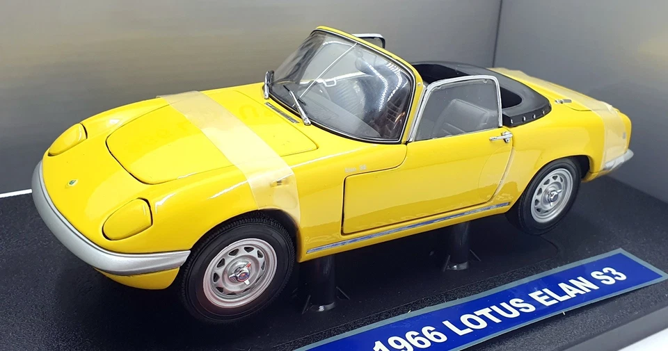 Sun Star escala 1/18 diecast 4052 - 1966 Lotus Elan S3 abierto convertible amarillo Foto 1 de 4