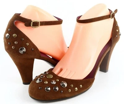 $370 MARC by MARC JACOBS OKINAWA Brown Suede Designer Pumps 10.5 EUR 40.5 - Image 1 of 4