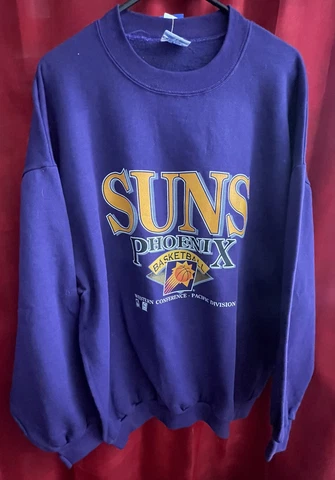Phoenix Suns Basketball Team Sweater, Vintage 90s Crew neck NBA Sz XL Cover