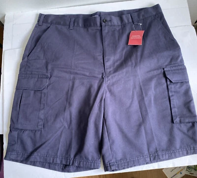 Lands End 短裤男式 40 码海军蓝工装平前性能 10 码内缝 — 第 1/4 张图片