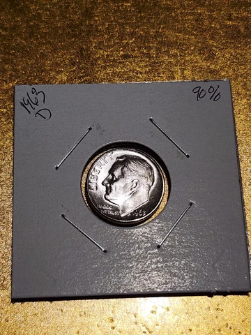 1963 D Roosevelt Dime BU 90% Silver Uncirculated Cover