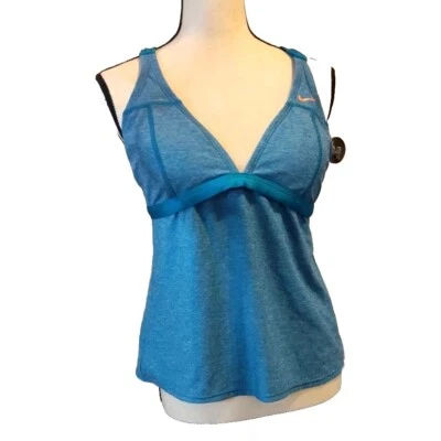 🏖️ Nike Tankini Swimsuit Top – Women's Medium – Teal – Top Only - Image 1 of 4