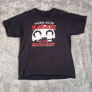 Step Brothers Movie Wanna Go Do Karate In The Garage Men's Funny T Shirt M Black - Picture 1 of 7