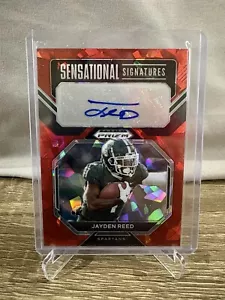 2023 Draft Picks - Sensational Signatures 🔥🔥 Red Ice Prizm Jayden Reed - Picture 1 of 2