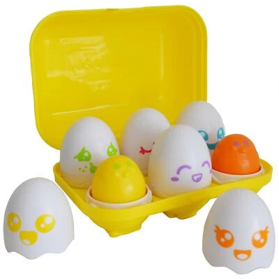 TOMY Toomies Hide and Squeak Eggs Baby Toy - Baby Box of Big Eggs with 3 Squeak  - Image 1 of 3