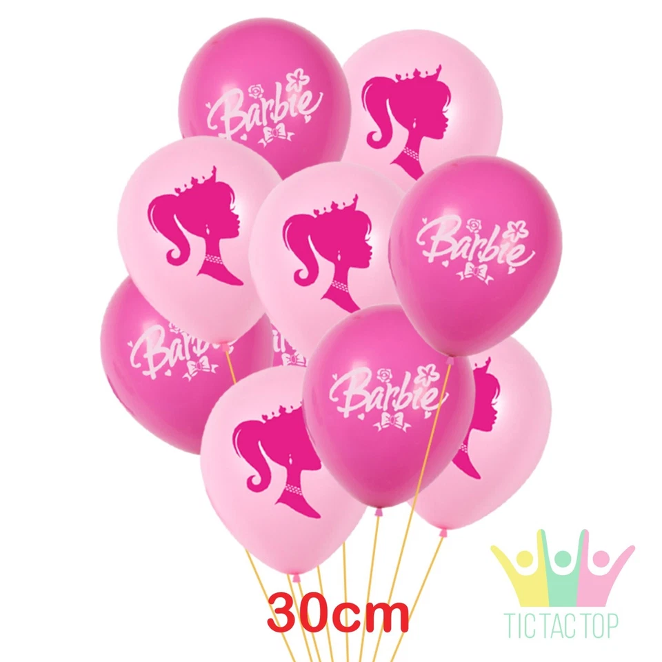 8x Barbie Helium Latex Balloons. Party Supplies Lolly Bag Bunting Cake Cupcake - image 1 of 1