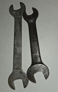 Vintage Wrench lot Of 2 Steel  Old Antique - Picture 1 of 5