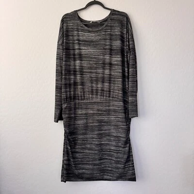 Vestido Athleta Avenues Manga Larga Tejido Teñido Espacial Acanalado Informal Cómodo XL Foto 1 de 4