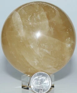 AAA Peruvian Optical Calcite Sphere / 3.60" (91.44mm) / 34.60 oz (980.89gr) 3474 - Picture 1 of 18