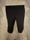 All In Motion Black Ruched Cropped Leggings W/Pockets Size 4X