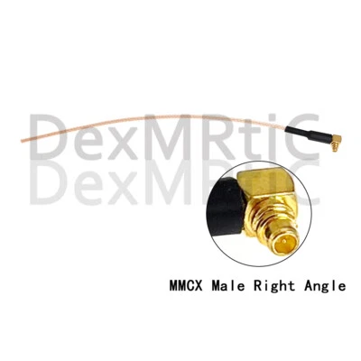 MMCX male right angle 90-degree pigtail cable RG178 30cm for wifi antenna NEW - Image 1 of 4