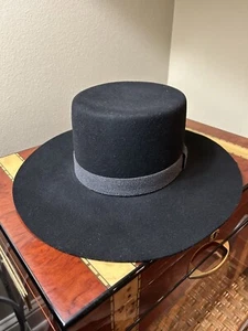 Sombrero de Vaquero Stetson Auténtico Película Original Trail Rider en Pequeño. Negro - Imagen 1 de 6