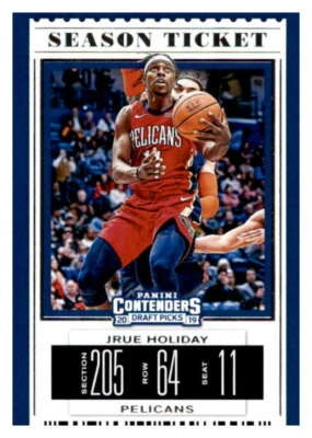 2019-20 Contenders Draft Picks Season Ticket Variation #23 Jrue Holiday Pelicans - Image 1 of 2