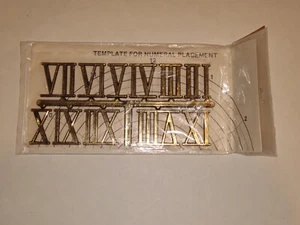 Grandfather Clock Roman Number Set With Template Plastic NOS Craft Products 1983 - Picture 1 of 2