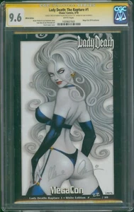 Lady Death: The Rapture #1 Double Signed Brian Pulido Limited White CGC 9.6 - Picture 1 of 2