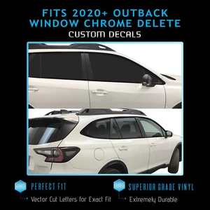 For 2020-2021 Subaru Outback Precut Window Chrome Delete Blackout Kit - BLACK - Bild 1 von 10