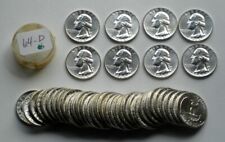 1964-D Washington 90% Silver Quarters * Roll of 40 BU Uncirculated Coins *