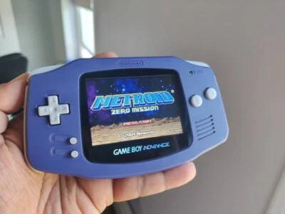 Gameboy Advance Solid indigo Blue IPS V2 MOD 10 Level Brightness Level - Image 1 of 4