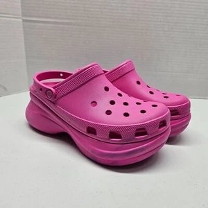 Crocs CLASSIC BAE PLATEAU CLOGS rosa Schuhe – Damengröße 11 – kultiger Komfort - Bild 1 von 11
