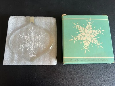 De colección* 1986 Tupperware adorno de Navidad acrílico copo de nieve en caja original 3 1/2" Foto 1 de 4