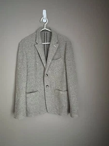 ZARA MAN SUIT JACKET  LIGHTWEIGHT BEIGE ELEGANT SUMMER BLAZER US-36 EUR-46 NEW - Picture 1 of 8