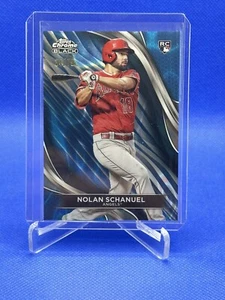 2024 Topps cromo negro Nolan Schanuel ANGELS RC refractor de lava azul/75 - Imagen 1 de 2