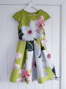 Ted Baker Lynetta Chatsworth Bloom Dress Lime Light Green Size 2 UK 10 - Picture 1 of 10