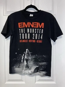 Eminem The Monster Tour 2014 T-Shirt Black Crew Neck Hip Hop Men’s Size: Small - Picture 1 of 11