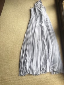 oasis ruffle maxi dress pale grey